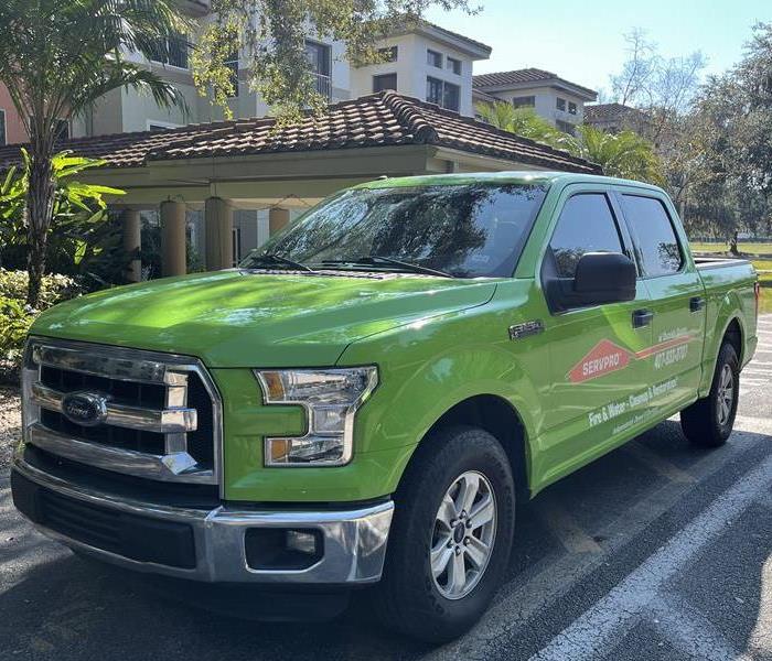SERVPRO truck in front of a home in Osceola County.